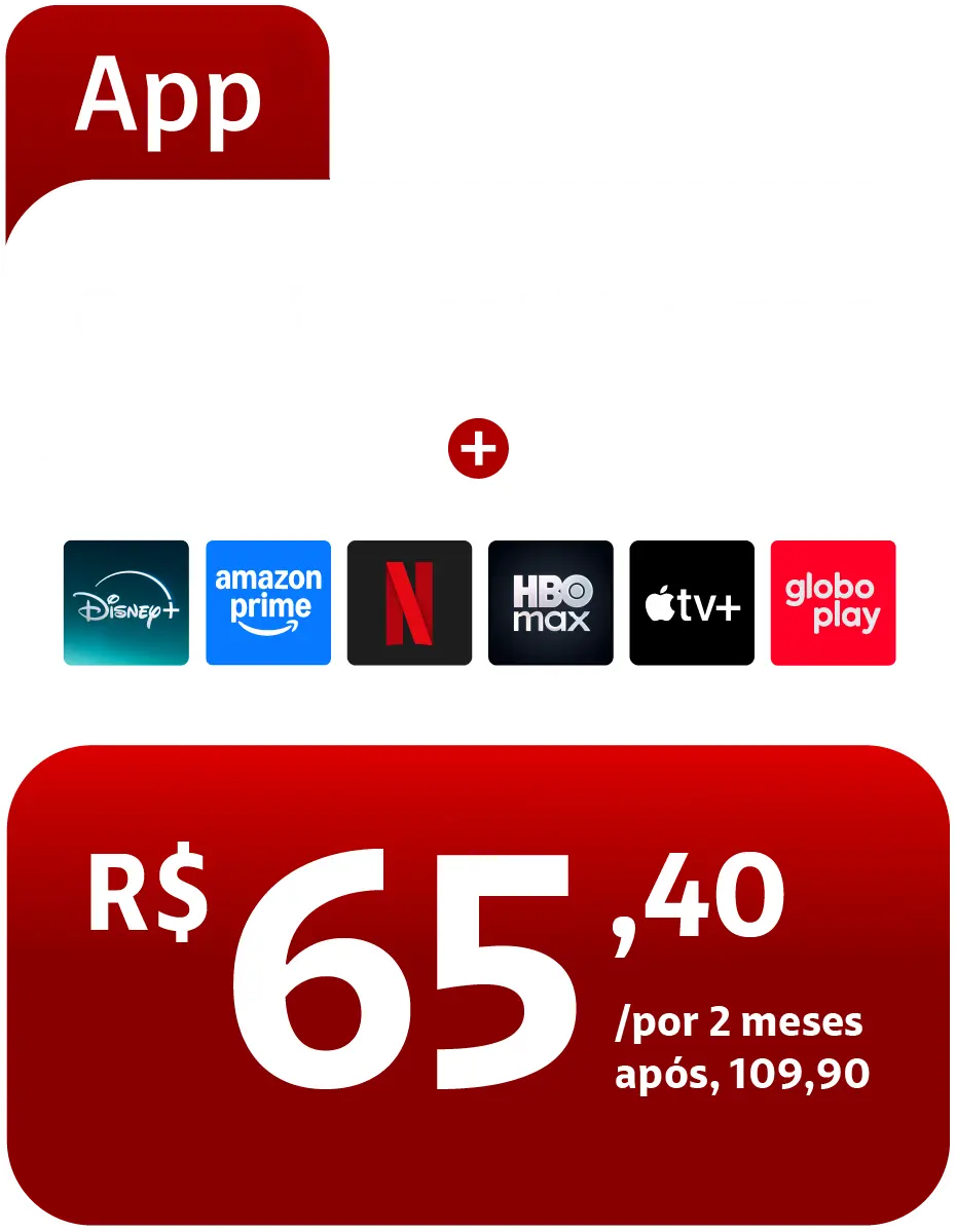 Vem com Globoplay e Assinatura Netflix incluso