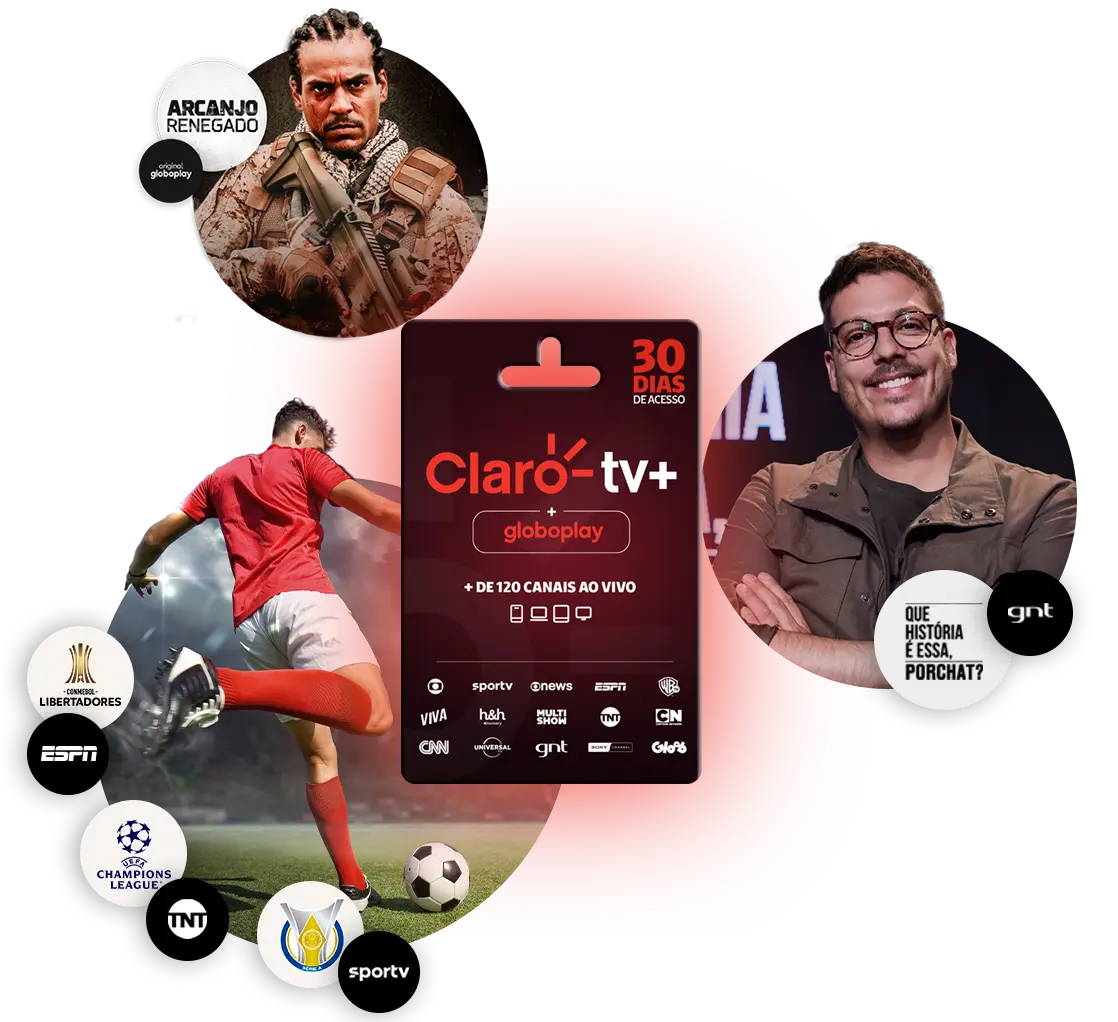 Imagem com séries em destaque e com o Gift Card