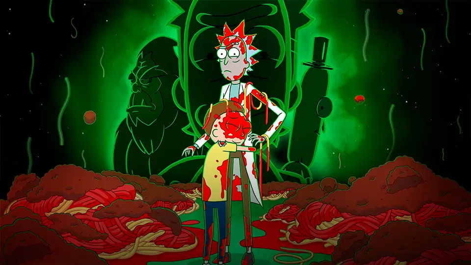 Imagem da animação Rick and Morty