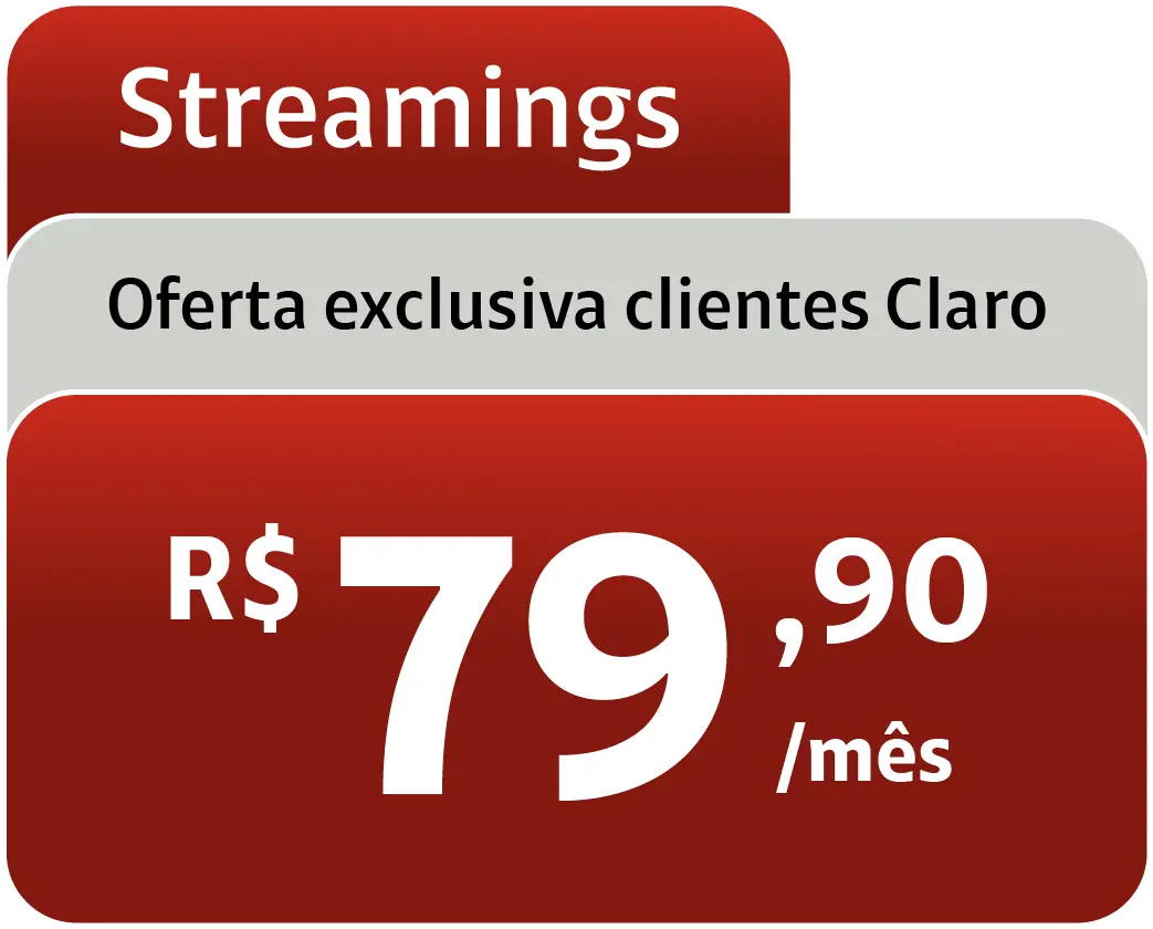 5 streamings por 79,90 por mês