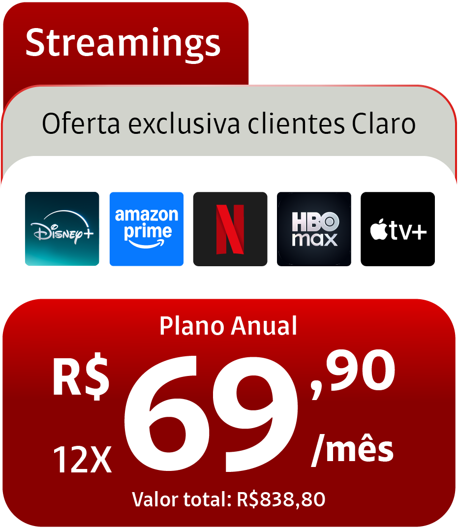 Vem com Globoplay e Assinatura Netflix incluso